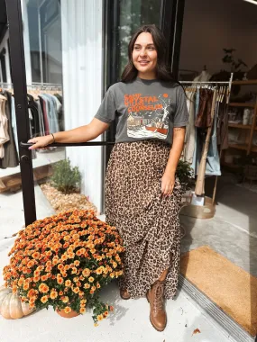 Leopard Midi Skirt