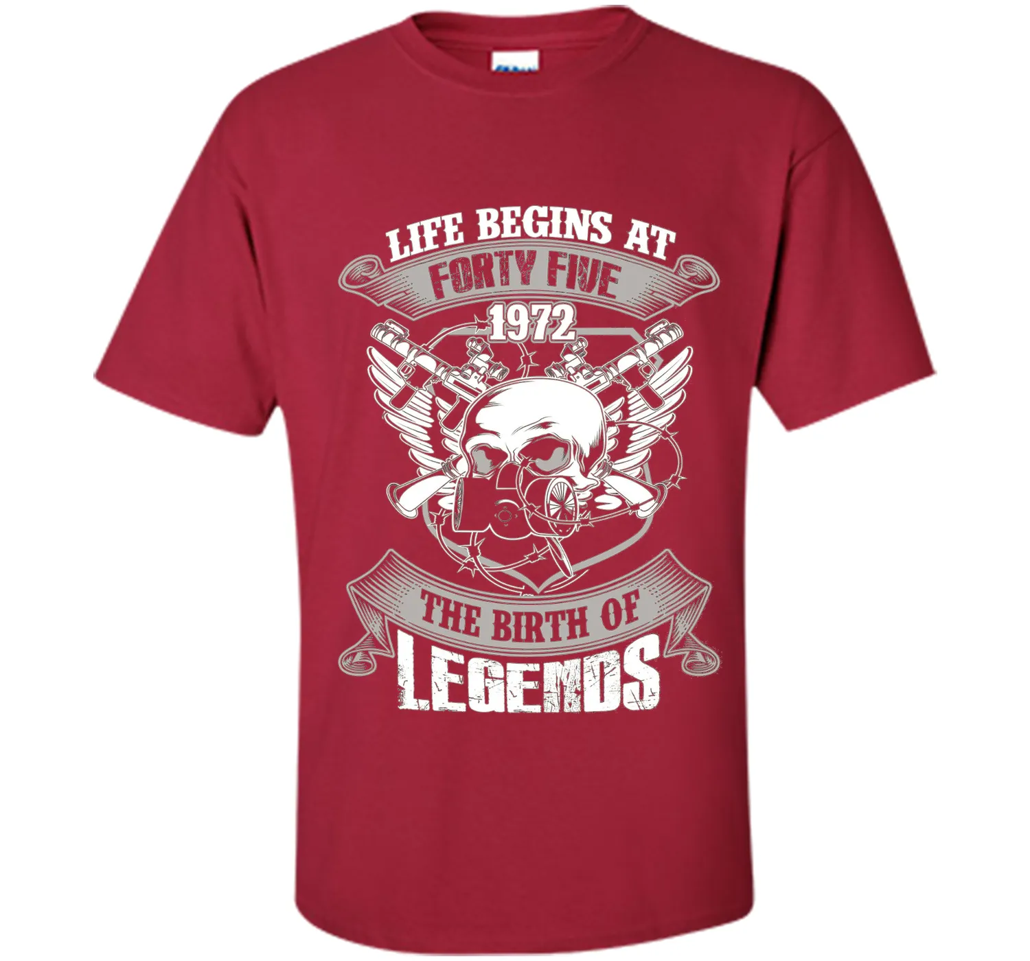 Life Begins At Forty-Five 1972 Birth Of Legends T-shirt cool shirt