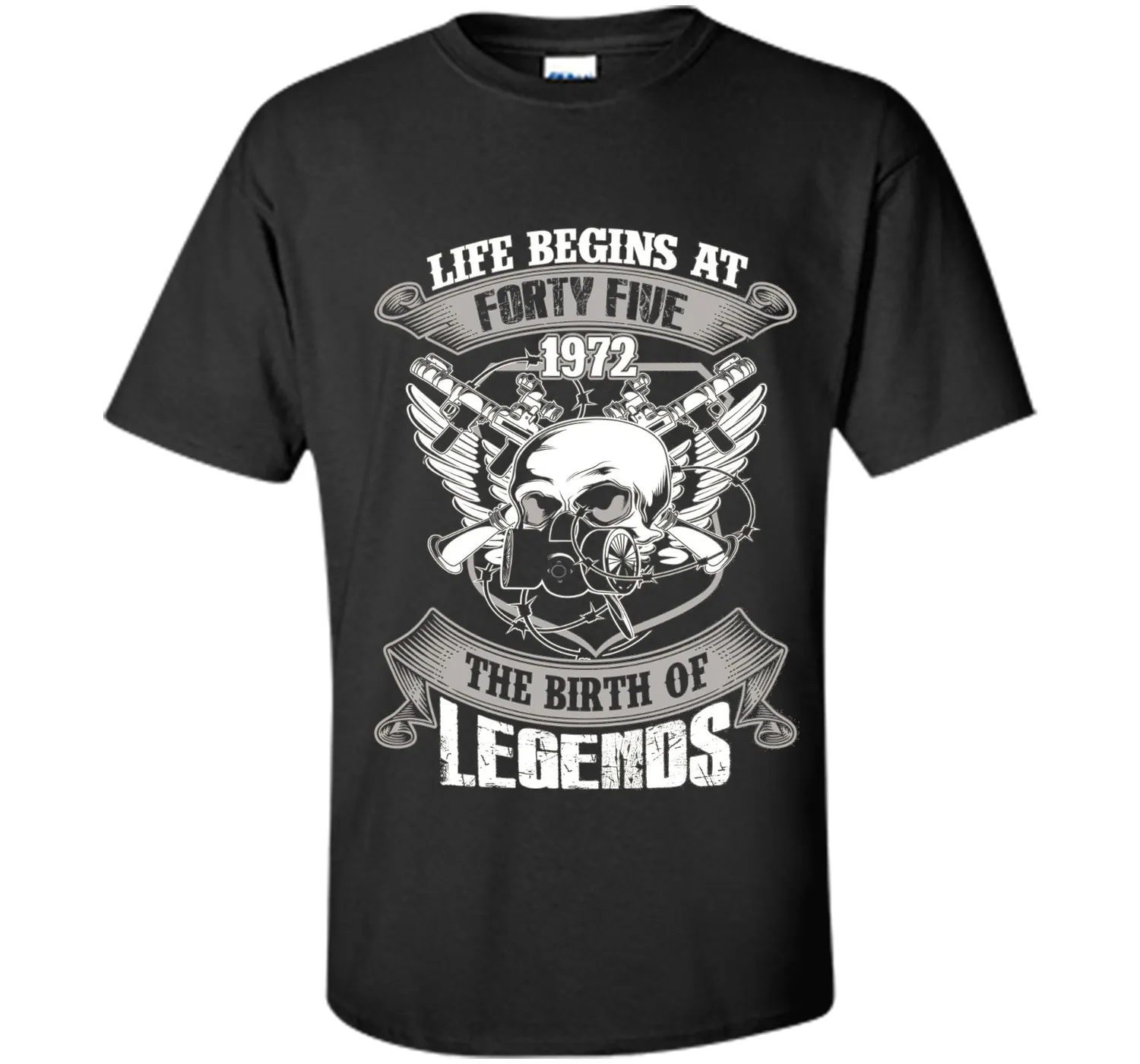 Life Begins At Forty-Five 1972 Birth Of Legends T-shirt cool shirt