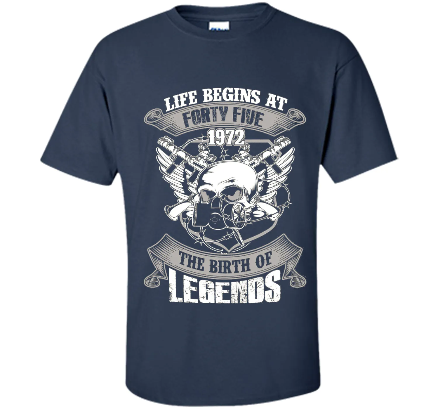 Life Begins At Forty-Five 1972 Birth Of Legends T-shirt cool shirt