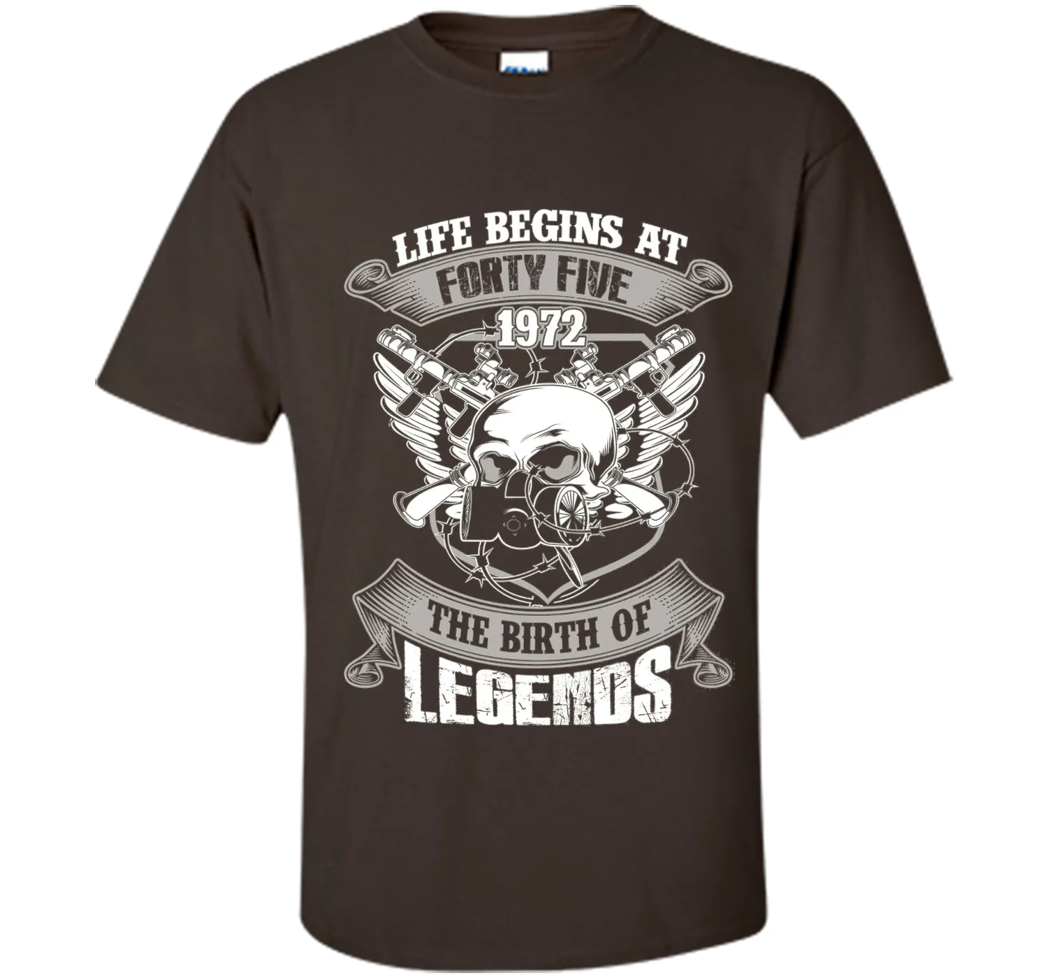 Life Begins At Forty-Five 1972 Birth Of Legends T-shirt cool shirt