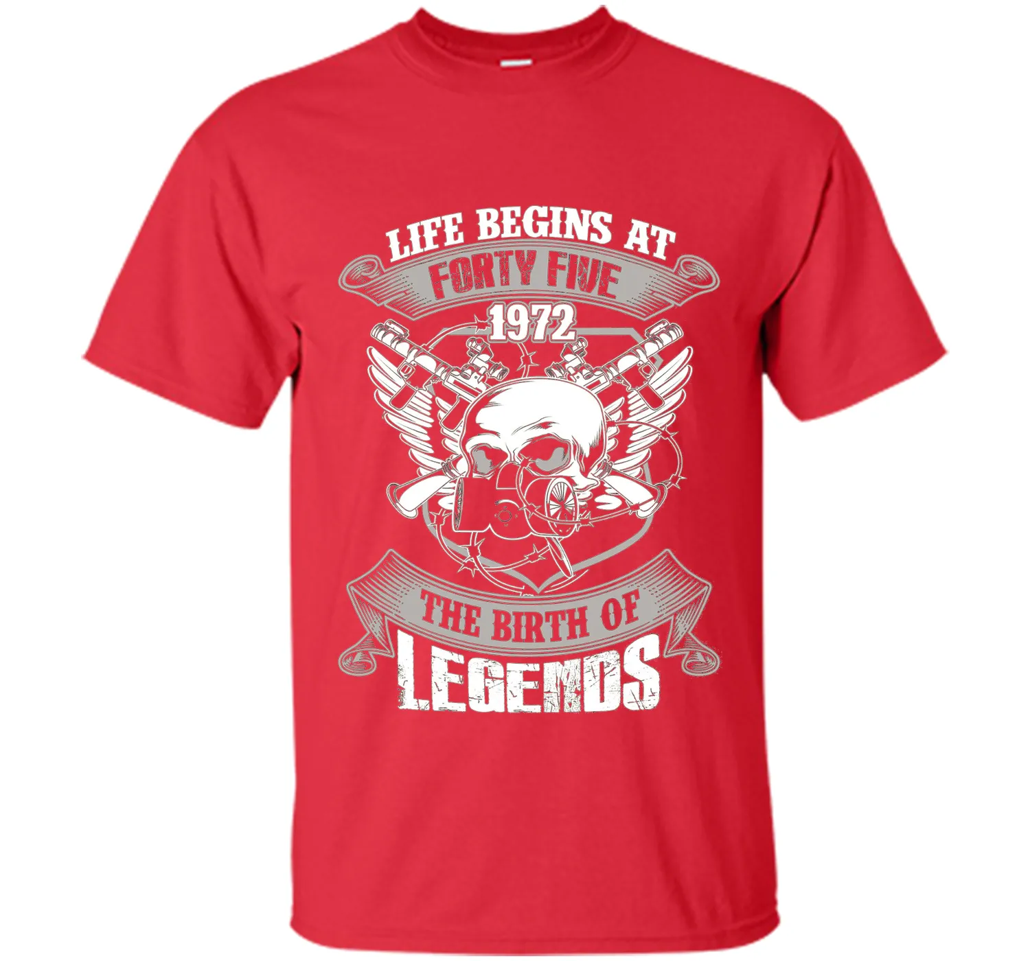 Life Begins At Forty-Five 1972 Birth Of Legends T-shirt cool shirt