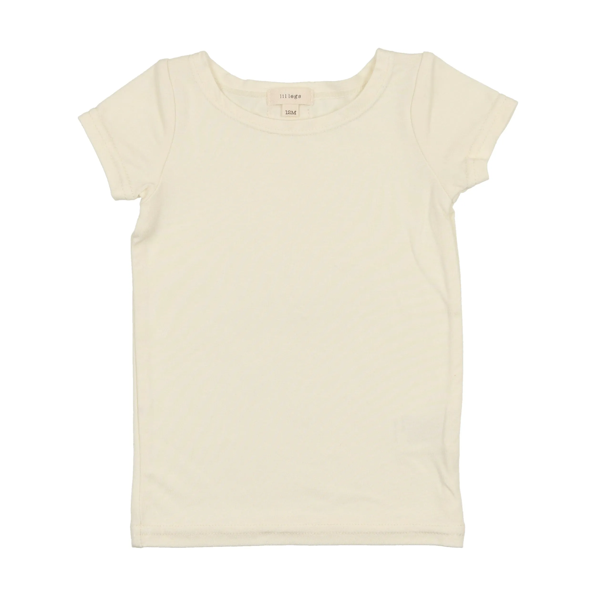 Lil Legs Bamboo Tee Short Sleeve- Cream