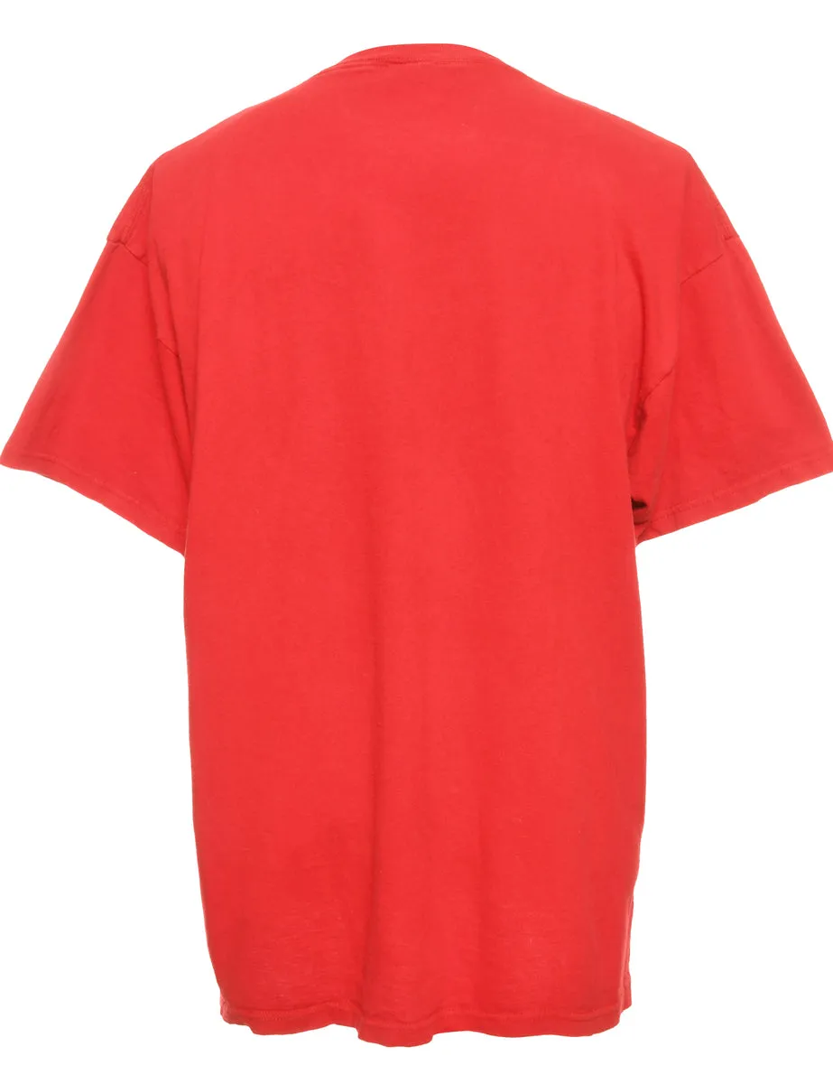 Lobos Basketball Red Fruit Of The Loom Sports T-shirt - XL