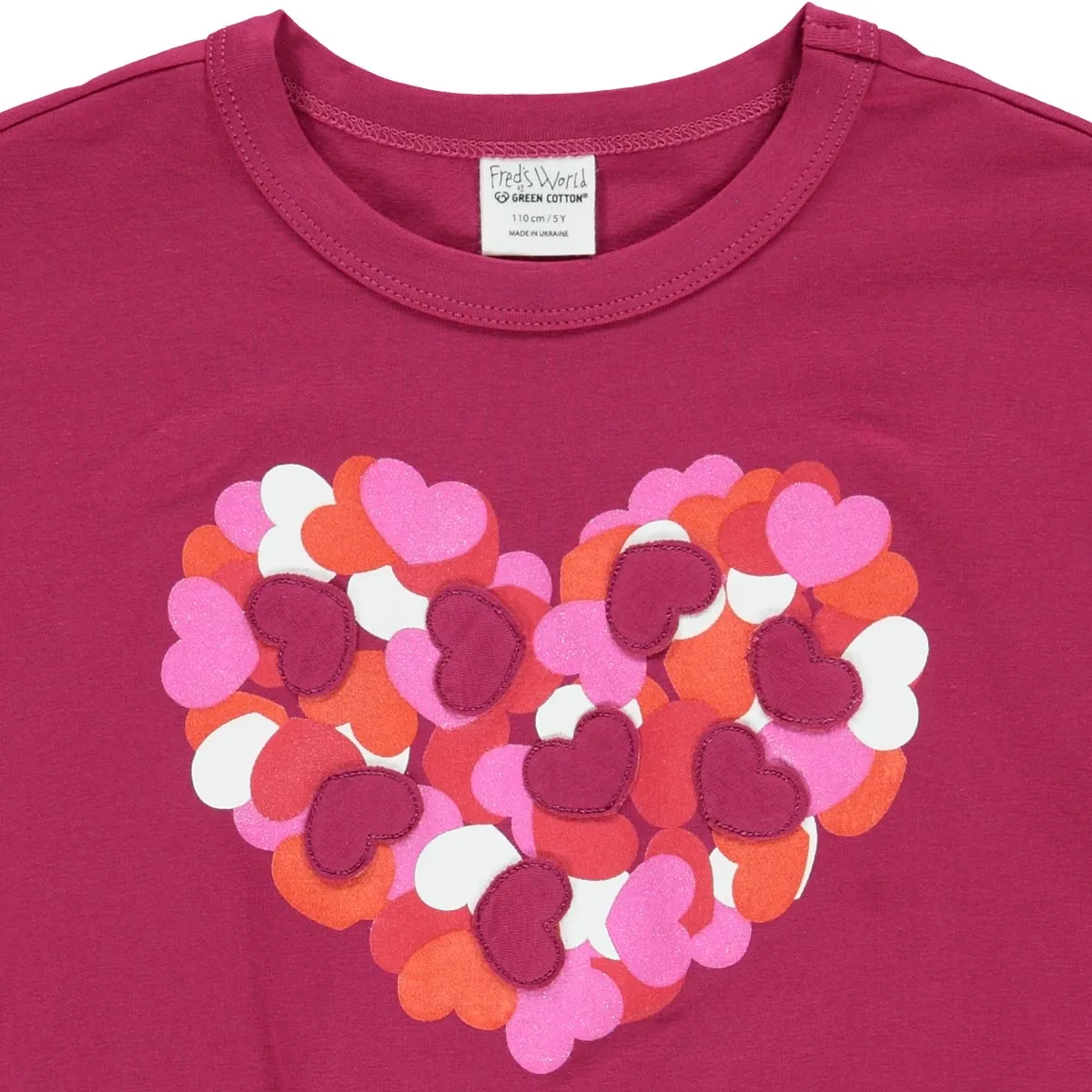 Long sleeve top- heart: Size 6Y