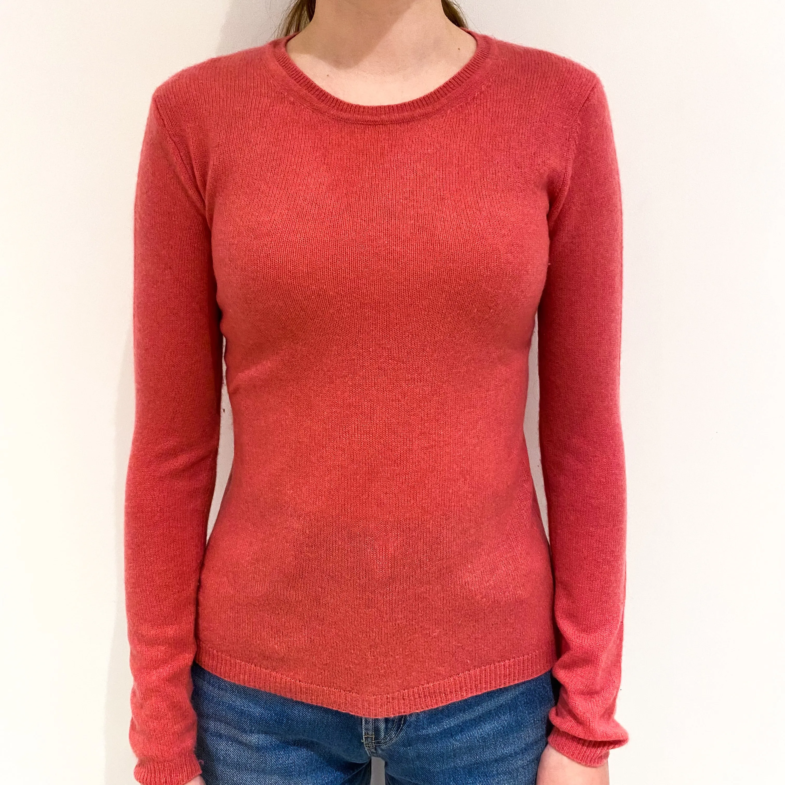 Lupin Pink Cashmere Crew Neck Jumper Extra Small