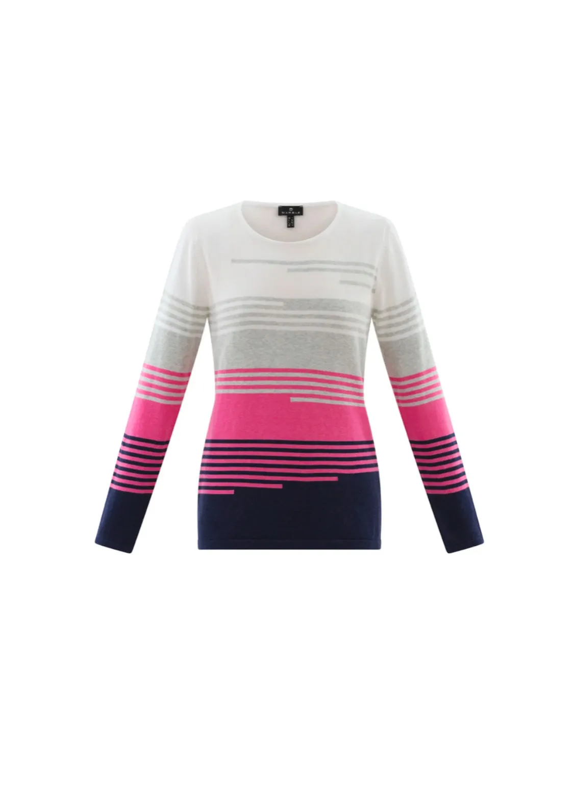 Marble 7894 Cotton Striped Colour Block Design Jumper (2 Colours)