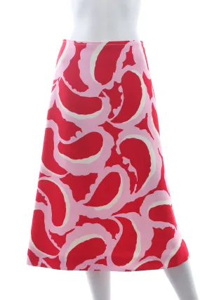 Marni Printed Crepe Midi Skirt
