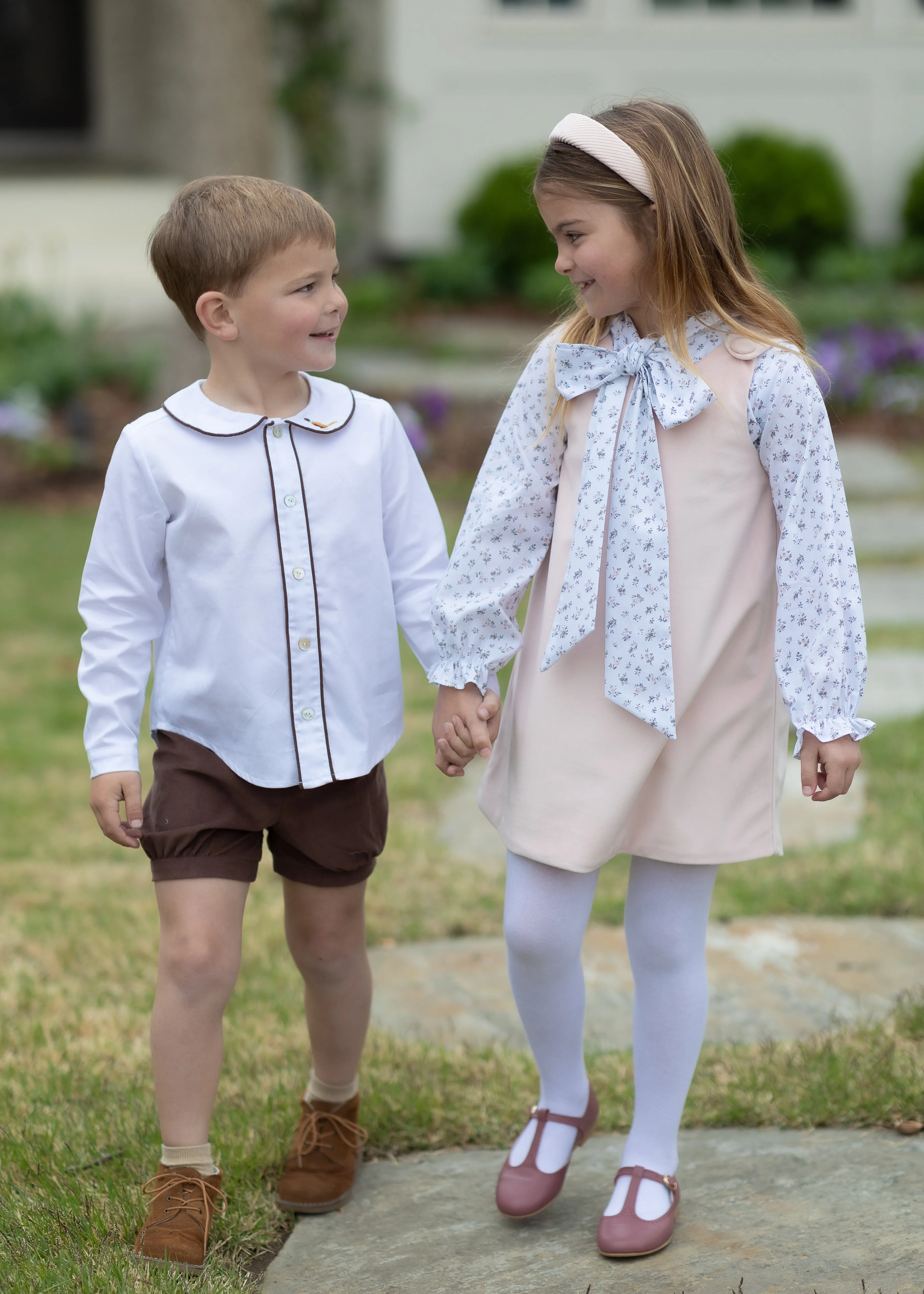Mary Ann Jumper in Blush Velvet
