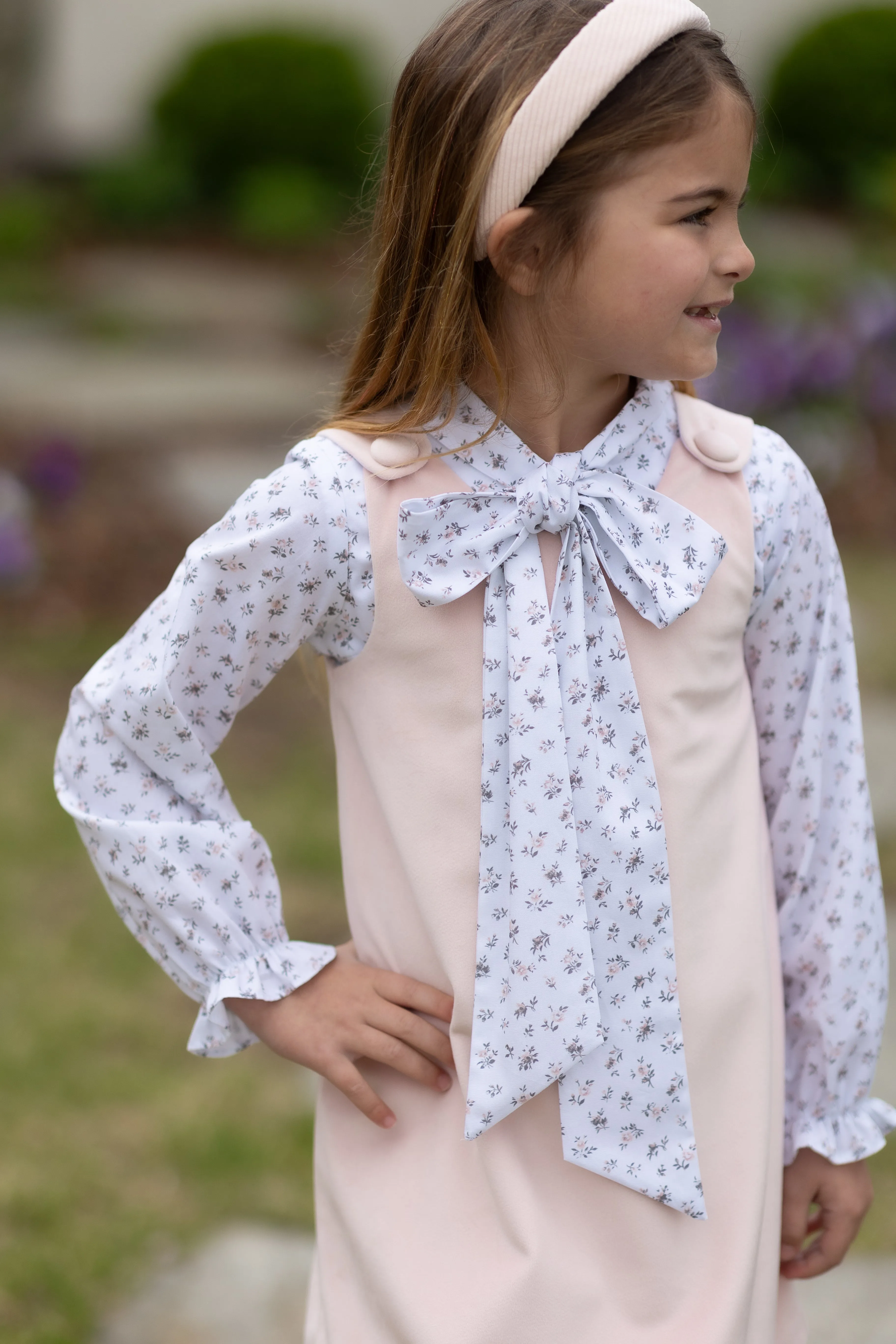 Mary Ann Jumper in Blush Velvet