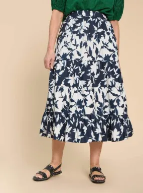 Mayra Print Midi Skirt