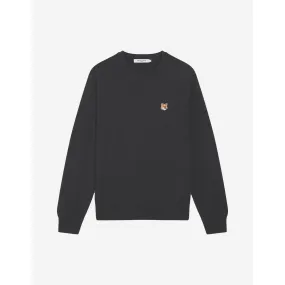 Men Fox Head Patch Regular R-Neck Jumper - Anthracite Melange