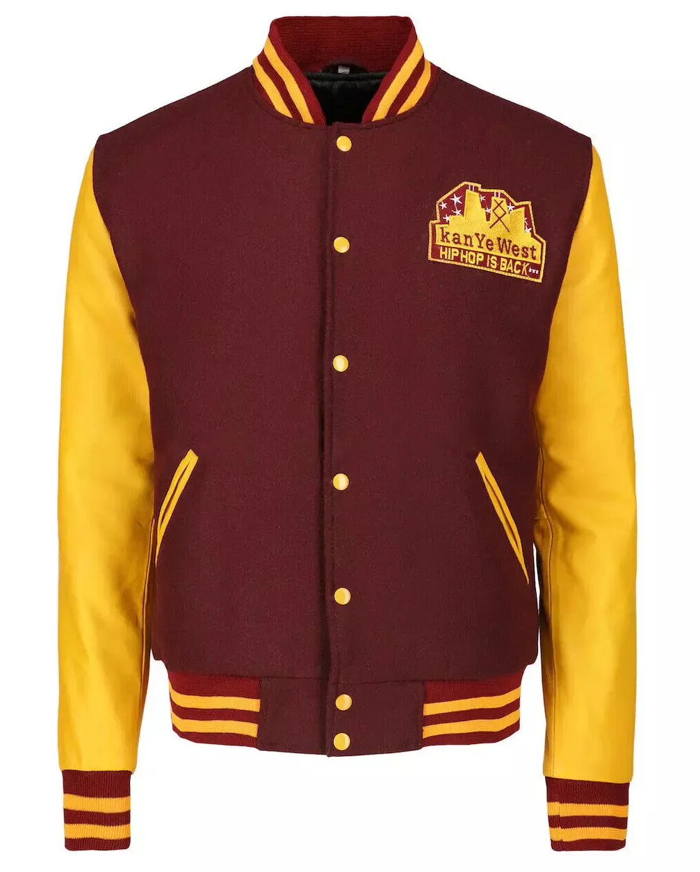 Men Vintage College Dropout Baseball Letterman Chenile Embroidery Varsity Jacket