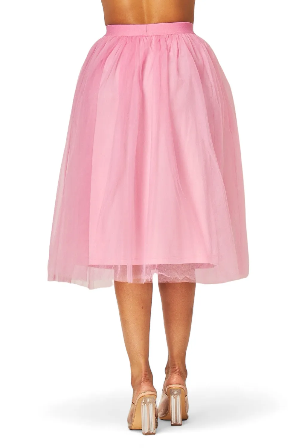 Mesh Midi Tulle Skirt