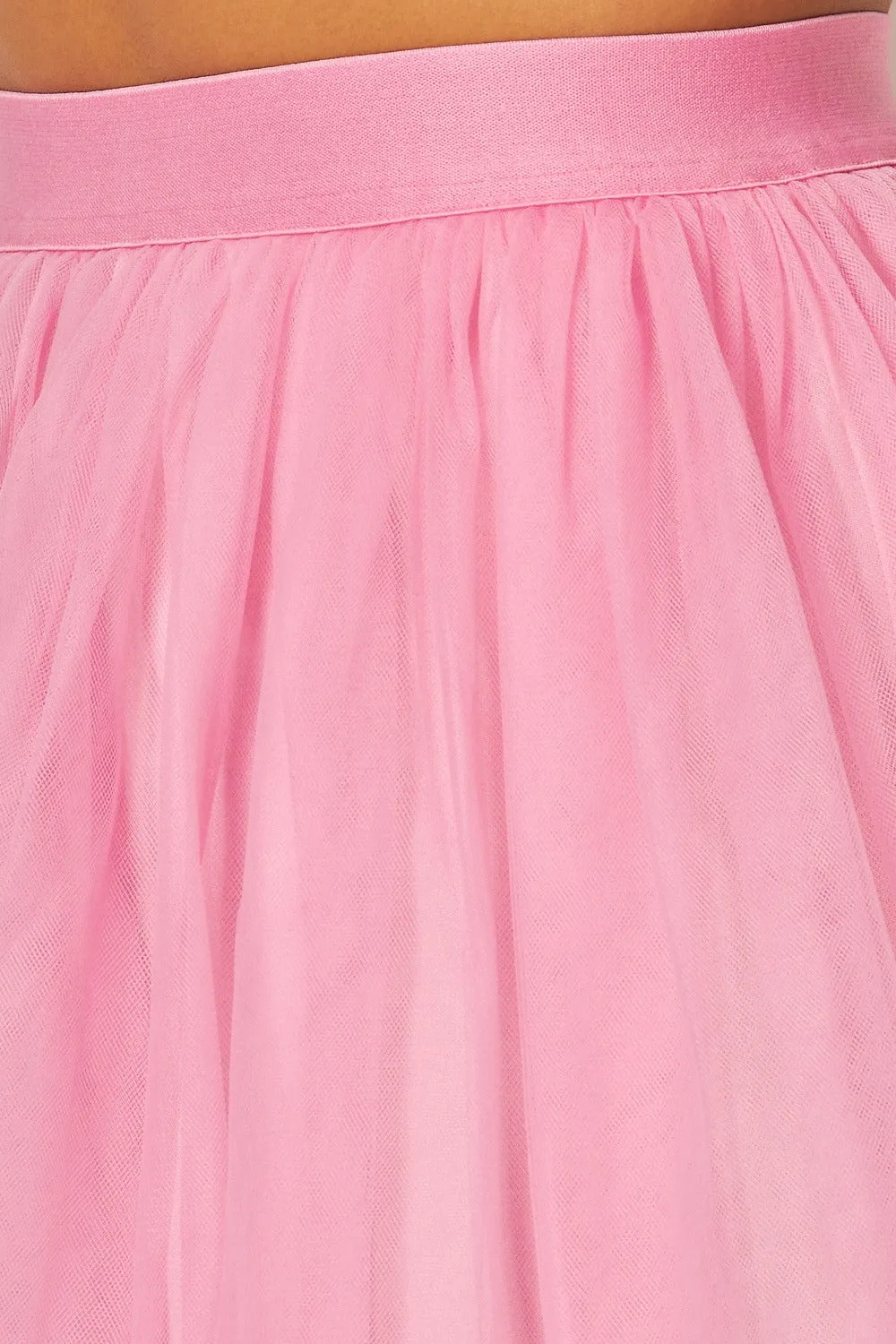 Mesh Midi Tulle Skirt