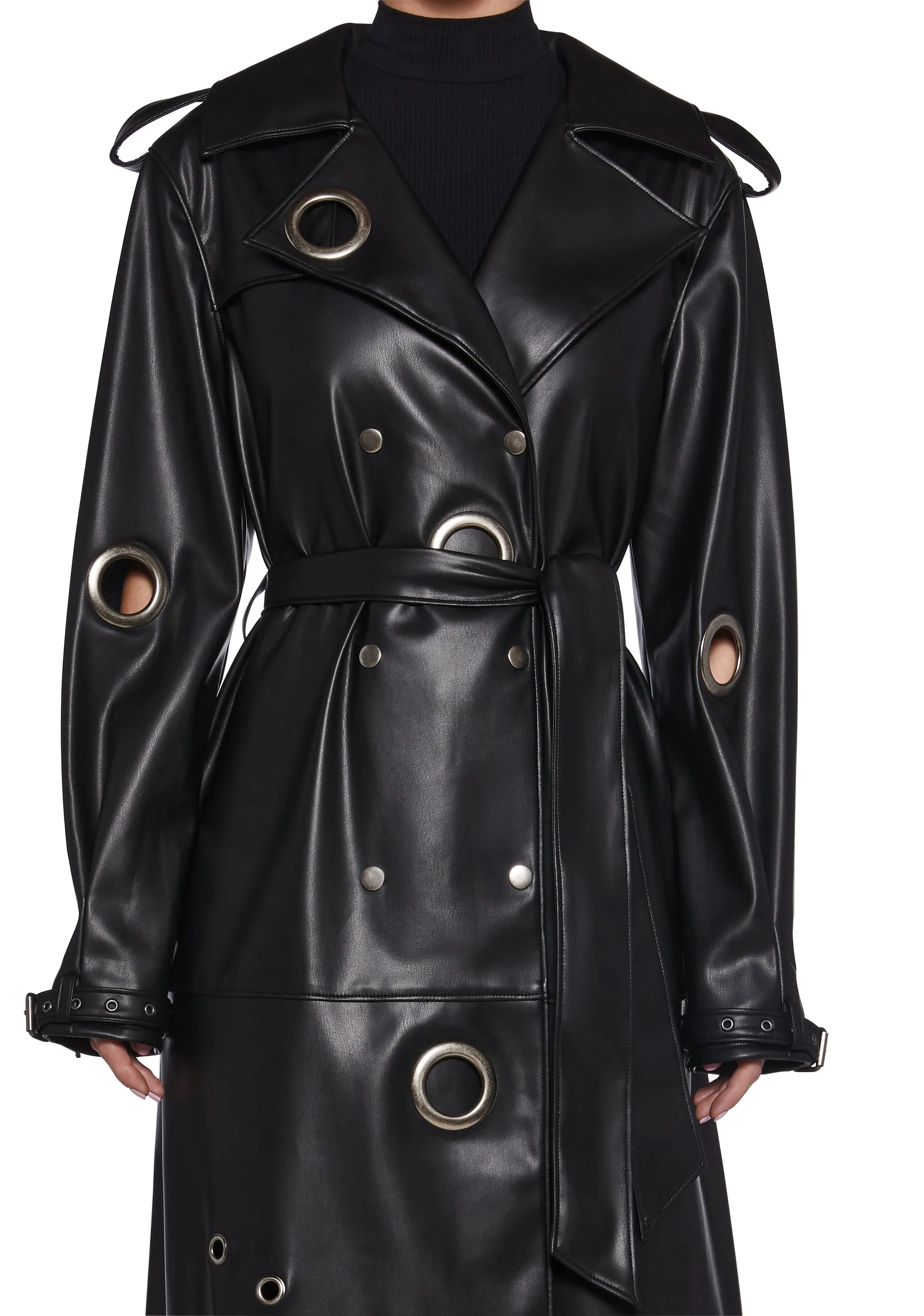 Misbehaving Motto Trench Coat