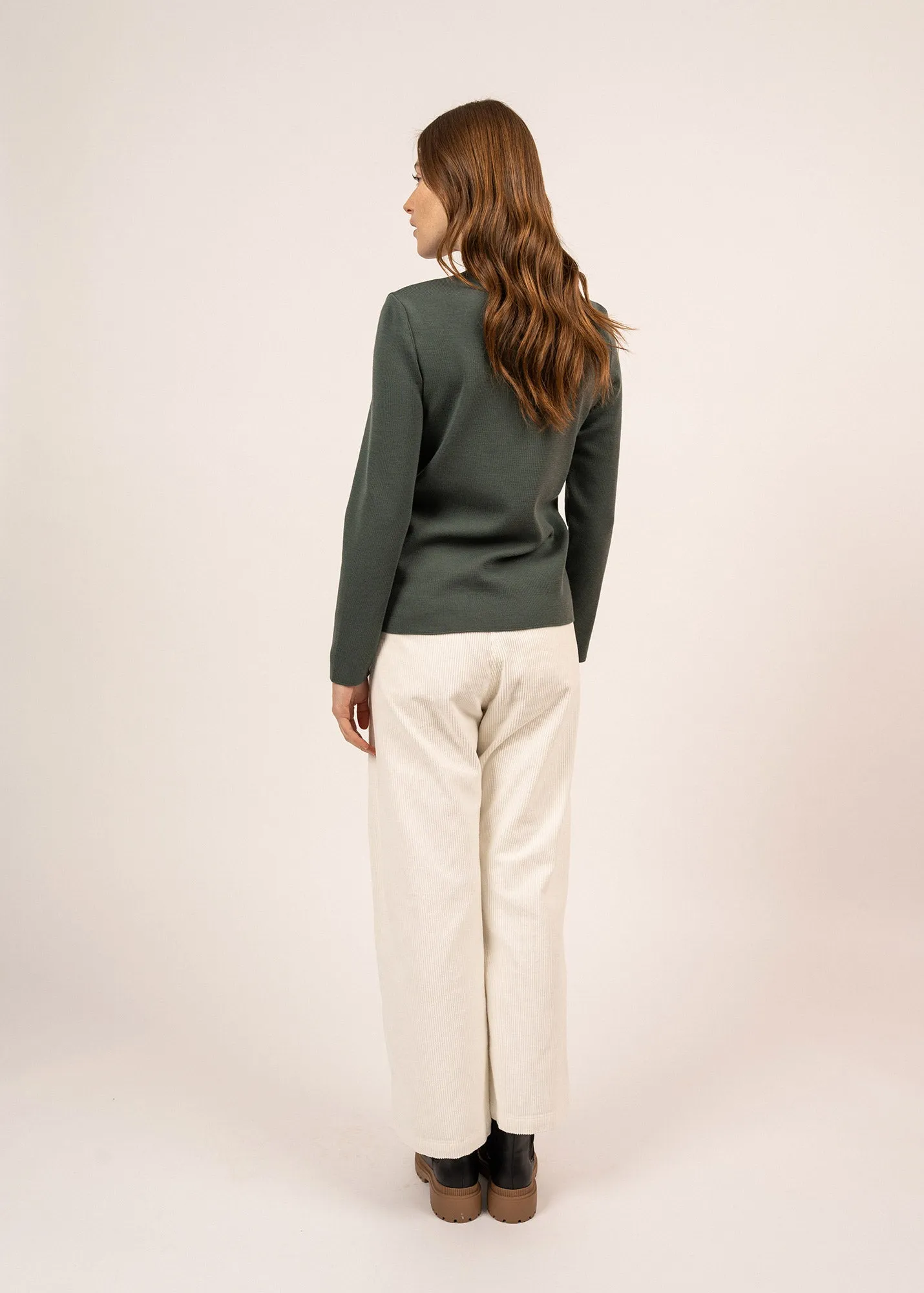 Molène fine jumper - in wool, round neck (VEGETAL)