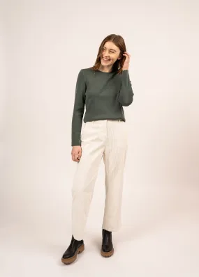 Molène fine jumper - in wool, round neck (VEGETAL)