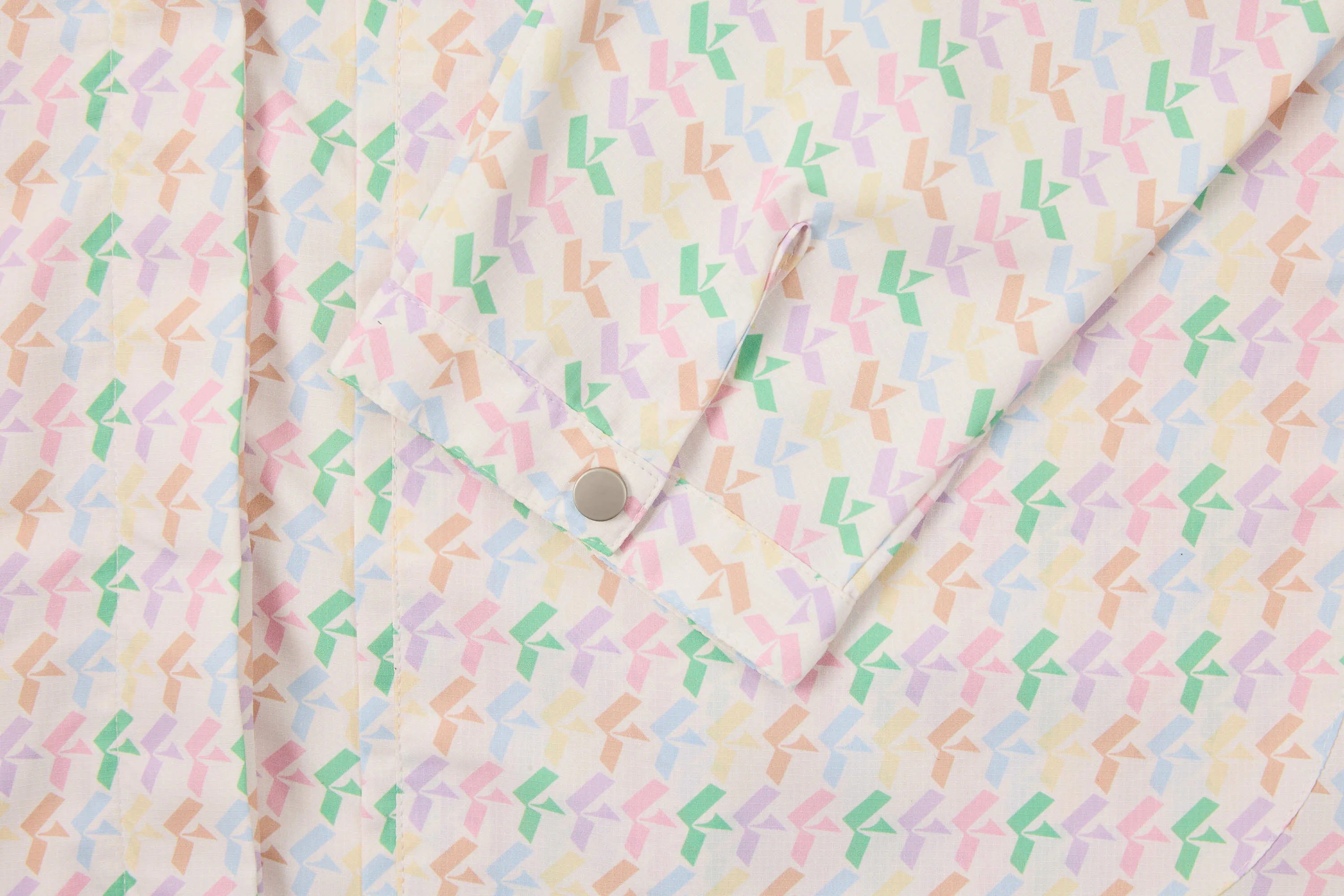 Multi-Colour White Printed Parka Jacket