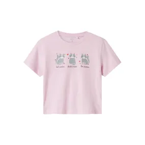 name it maglietta manica corta da bambina Betria 13238045 rosa