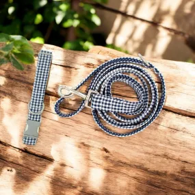 Navy Gingham | Collar and Leash Set
