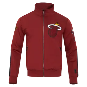 NBA MIAMI HEAT CLASSIC MEN'S DK TRACK JACKET (CARDINAL RED/BLACK)