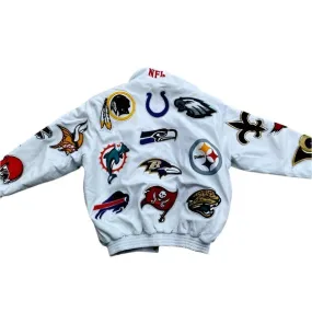 NFL Black Collage leather jacket For Men and Women