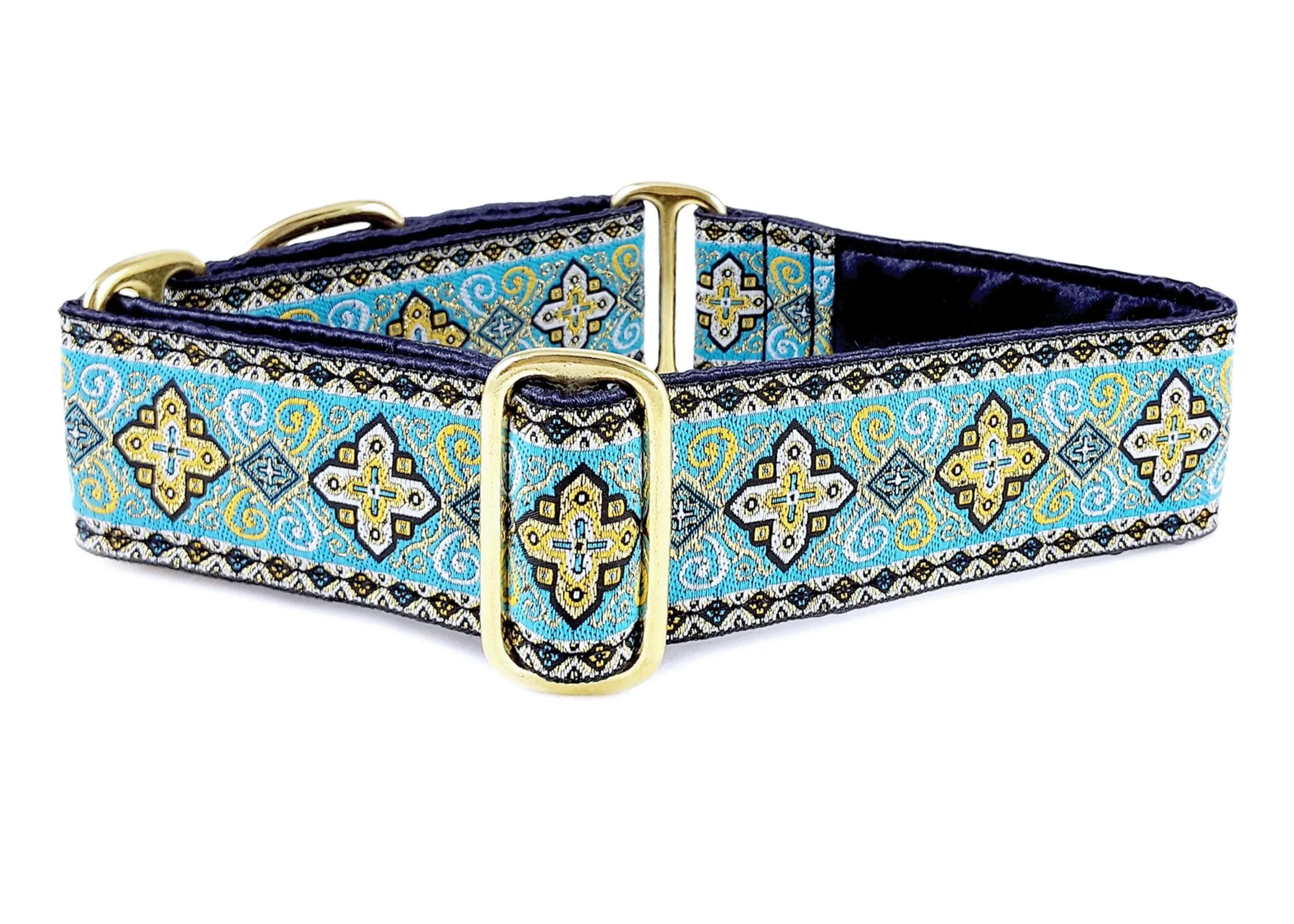 Nobility in Light Blue - Martingale or Buckle Dog Collar - 1.5" Width
