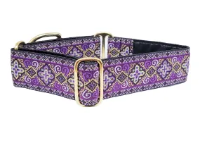 Nobility in Purple - Martingale or Buckle Dog Collar - 1.5" Width