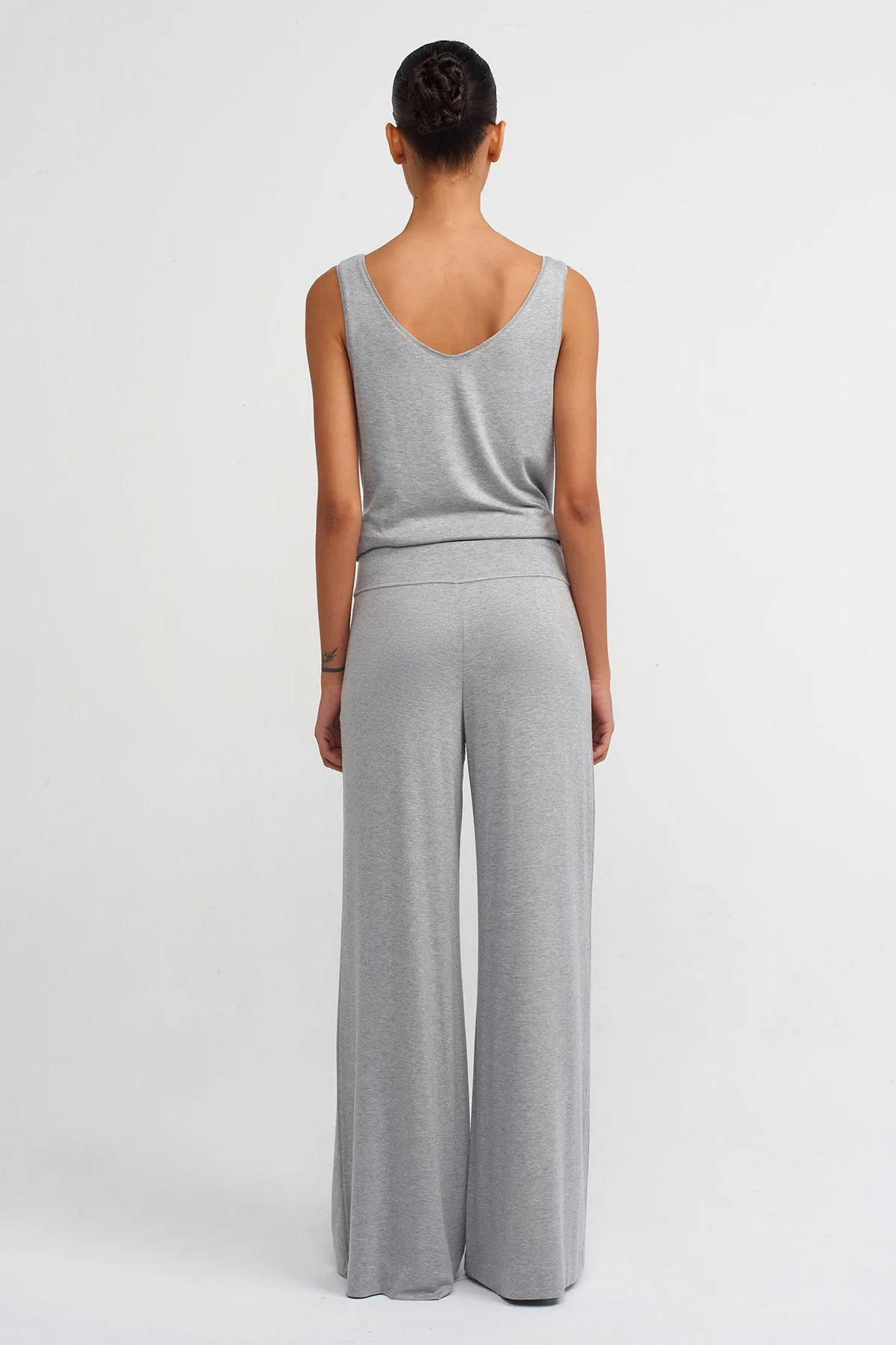 Nu High Waist Lounge Pants Grey Melange