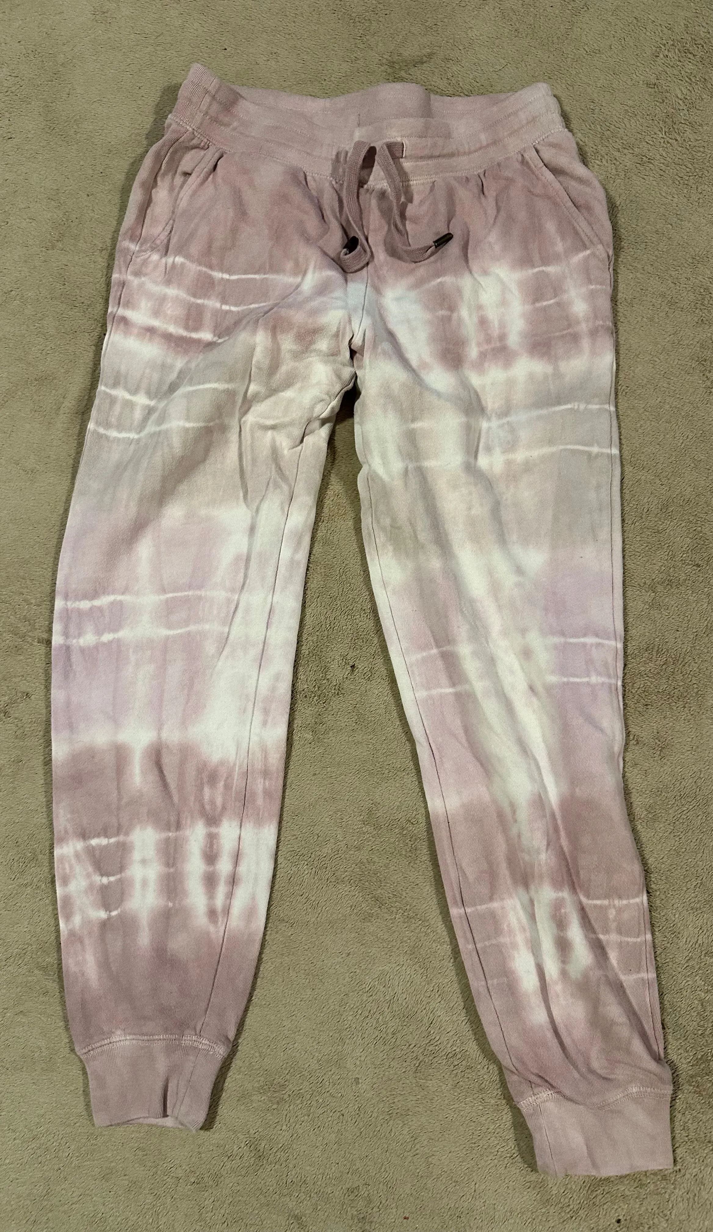 Old navy sweatpants Pink white tye dye - size Juniors Clothing:      XS (0-3)