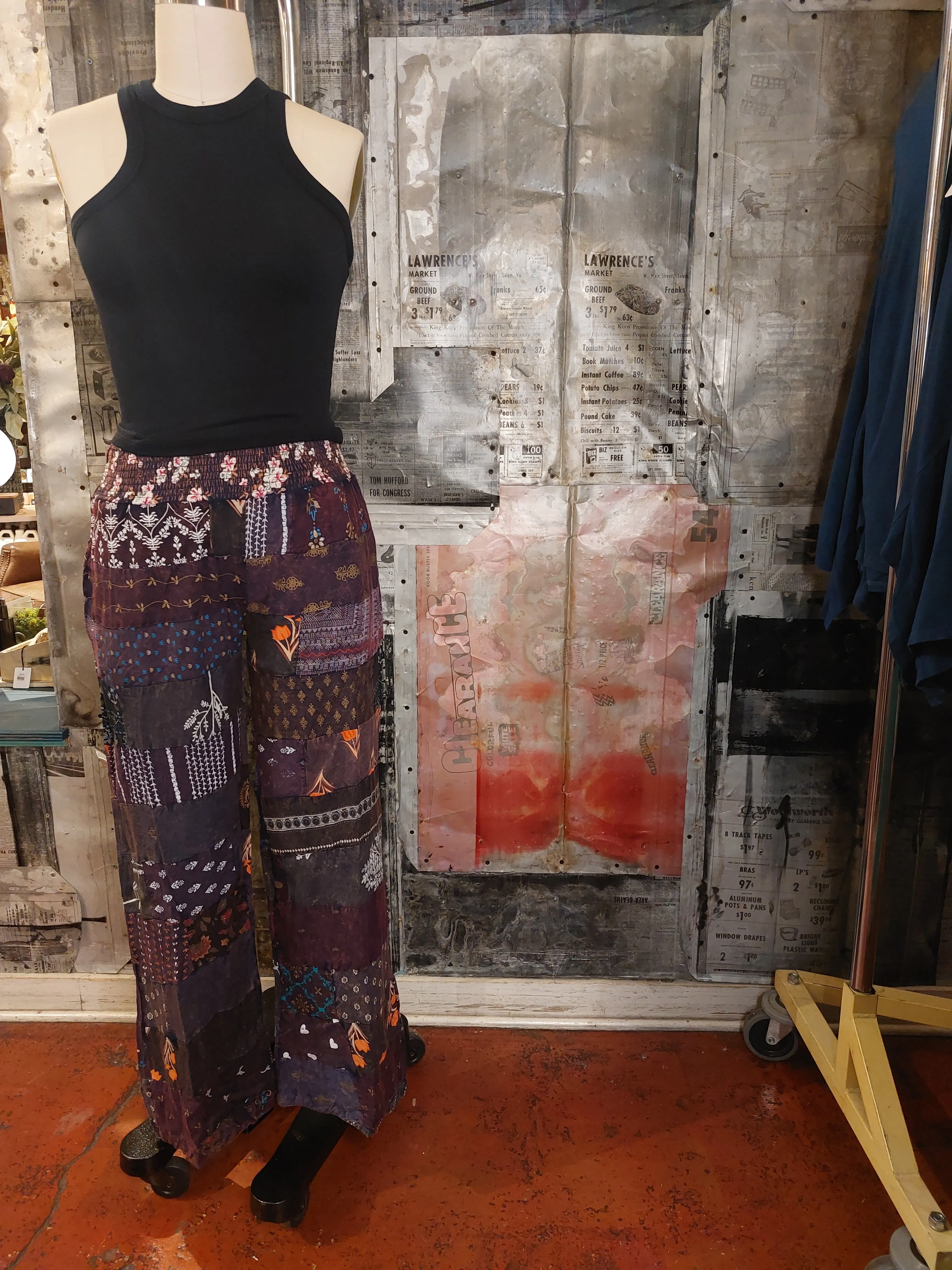 Patchwork Pant- Purple