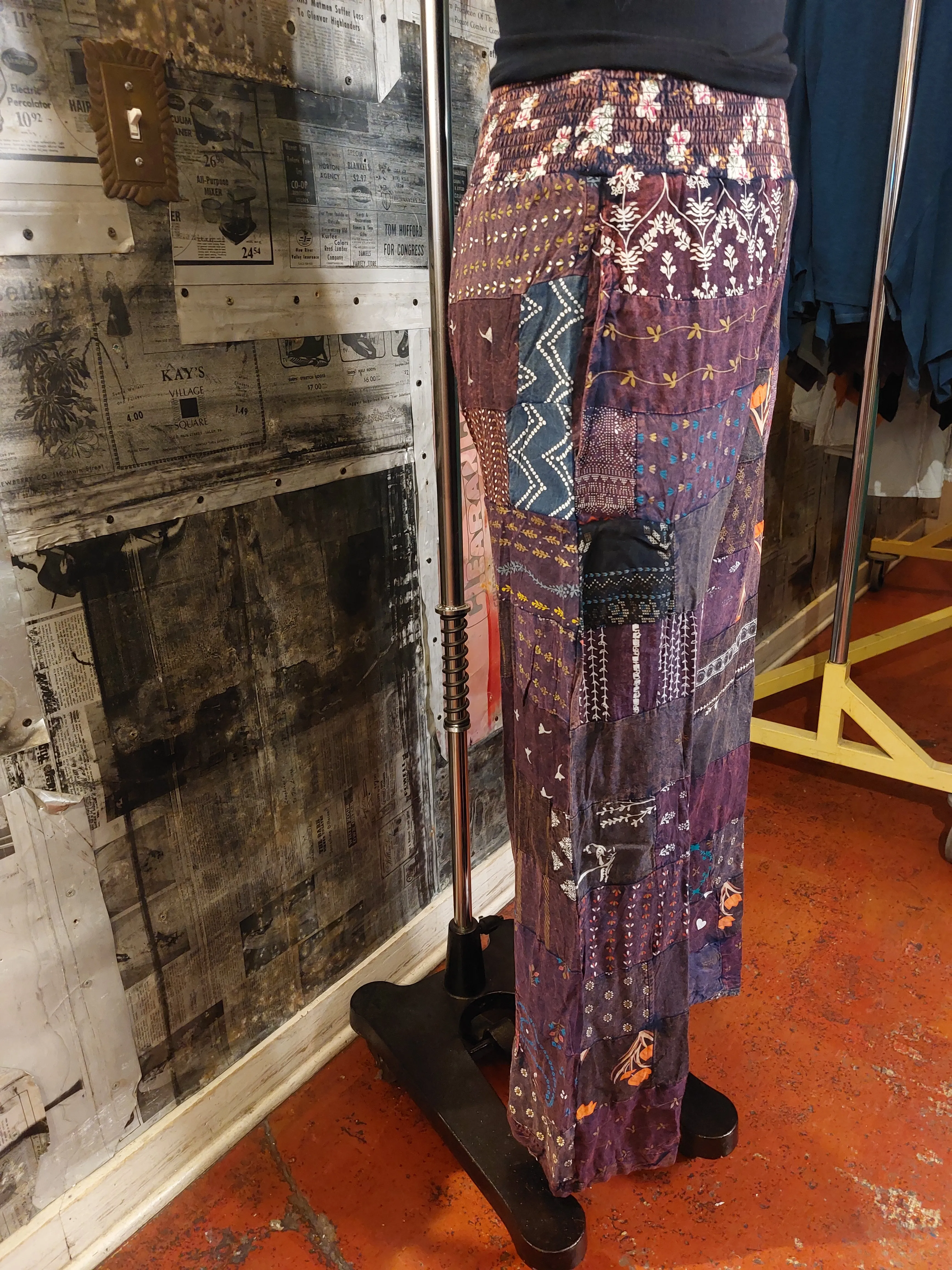Patchwork Pant- Purple