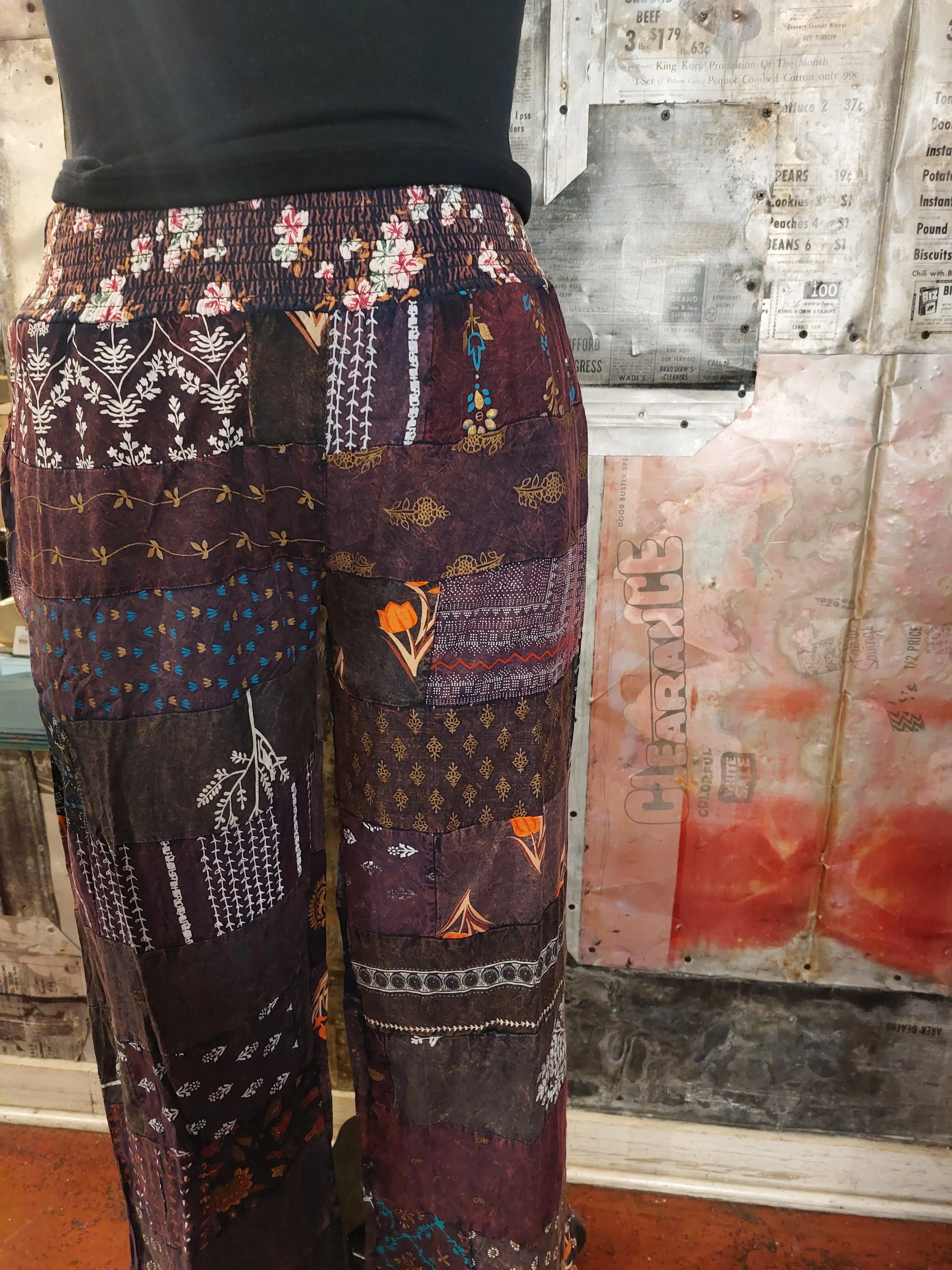 Patchwork Pant- Purple