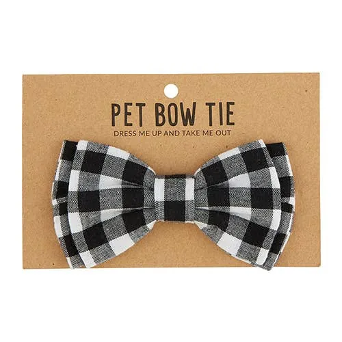 Pet Bow Ties - Black Buffalo Check