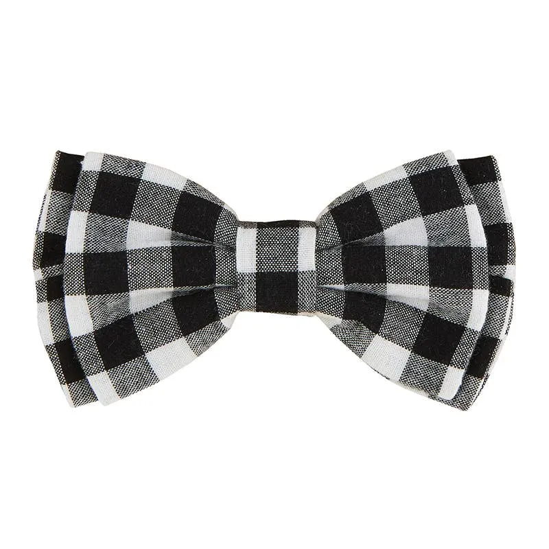 Pet Bow Ties - Black Buffalo Check