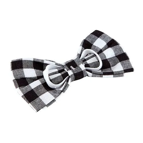 Pet Bow Ties - Black Buffalo Check