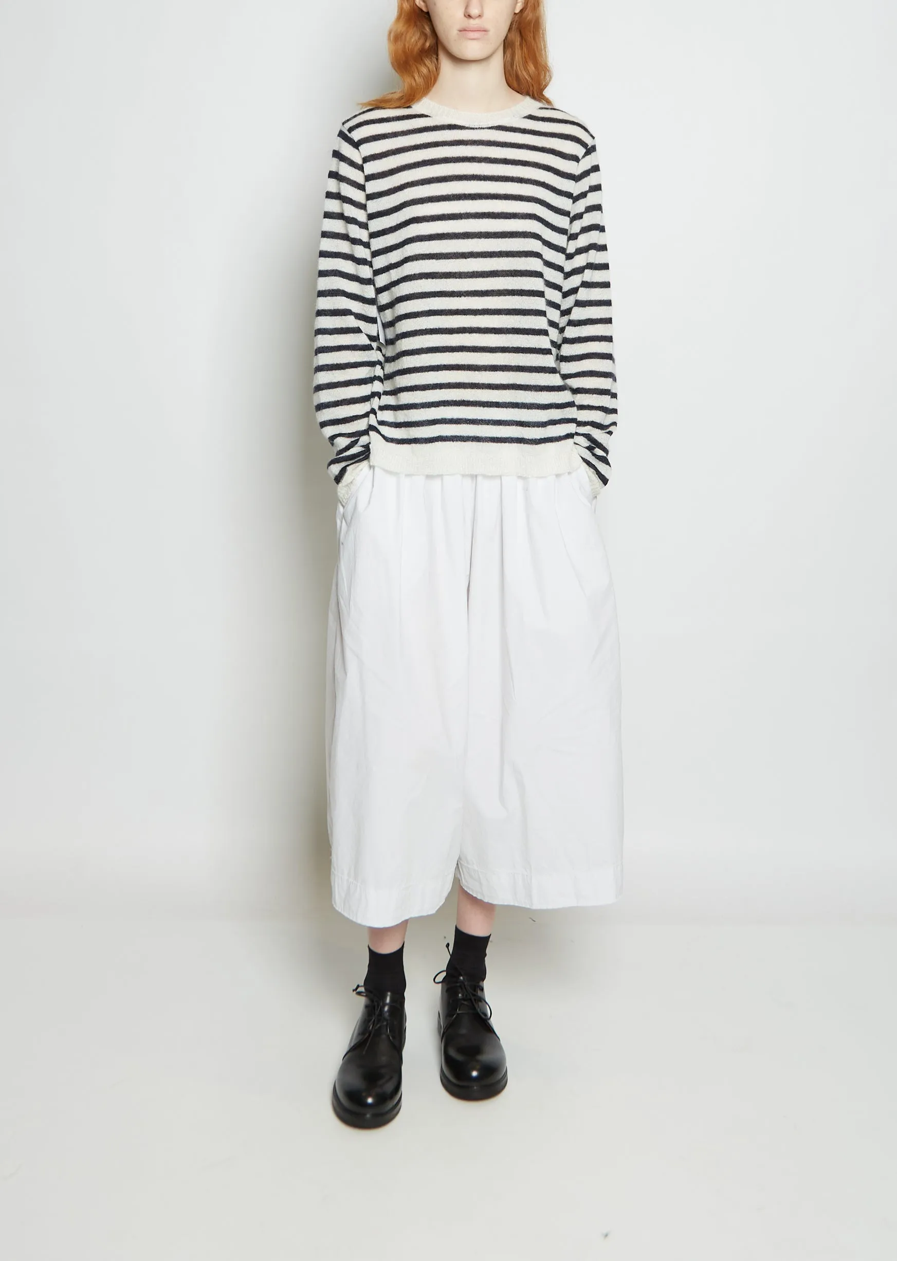 Petit Stripe Mohair Blend Sweater