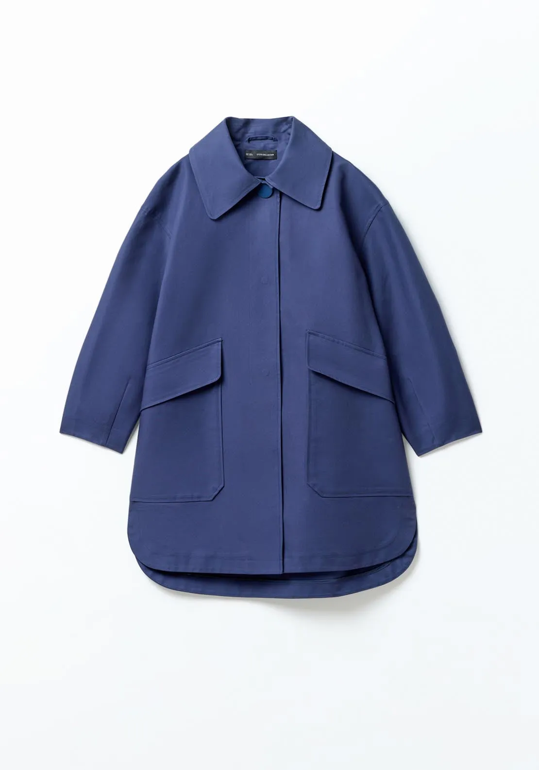 Pockets cotton parka - Blue