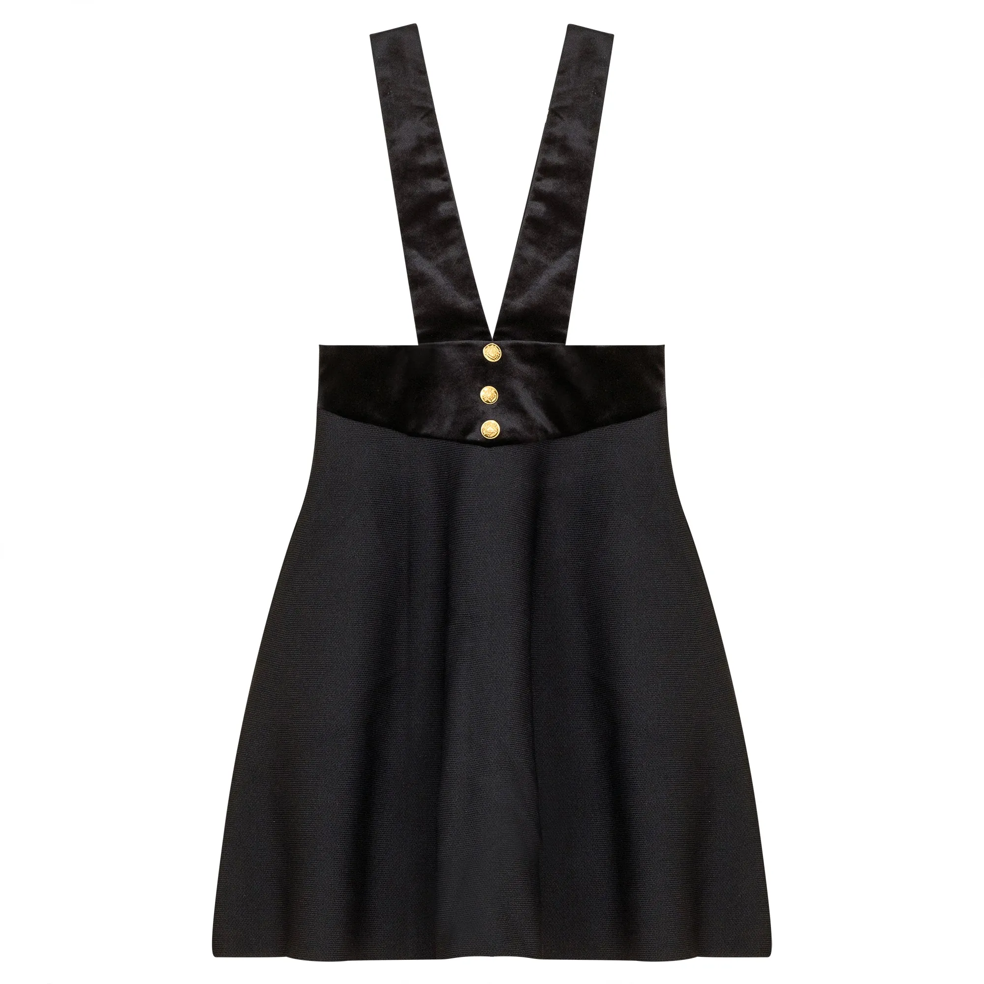 Pompomme Black Velvet Yoke Jumper