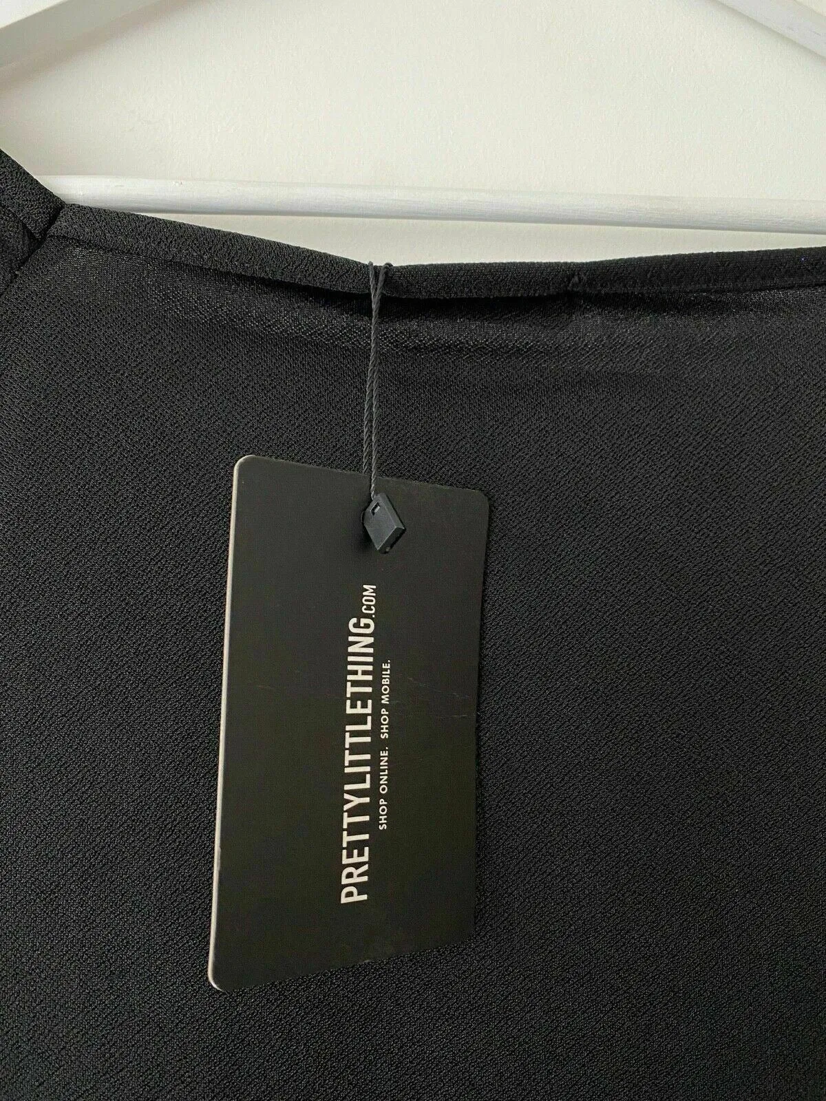 PrettyLittleThing Black Bardot Bodycon Dress Size 6