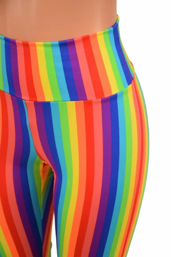 Rainbow High Waist Solar Flares