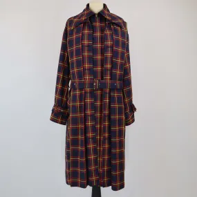 Rokh Multicolor Checkered Trench Coat