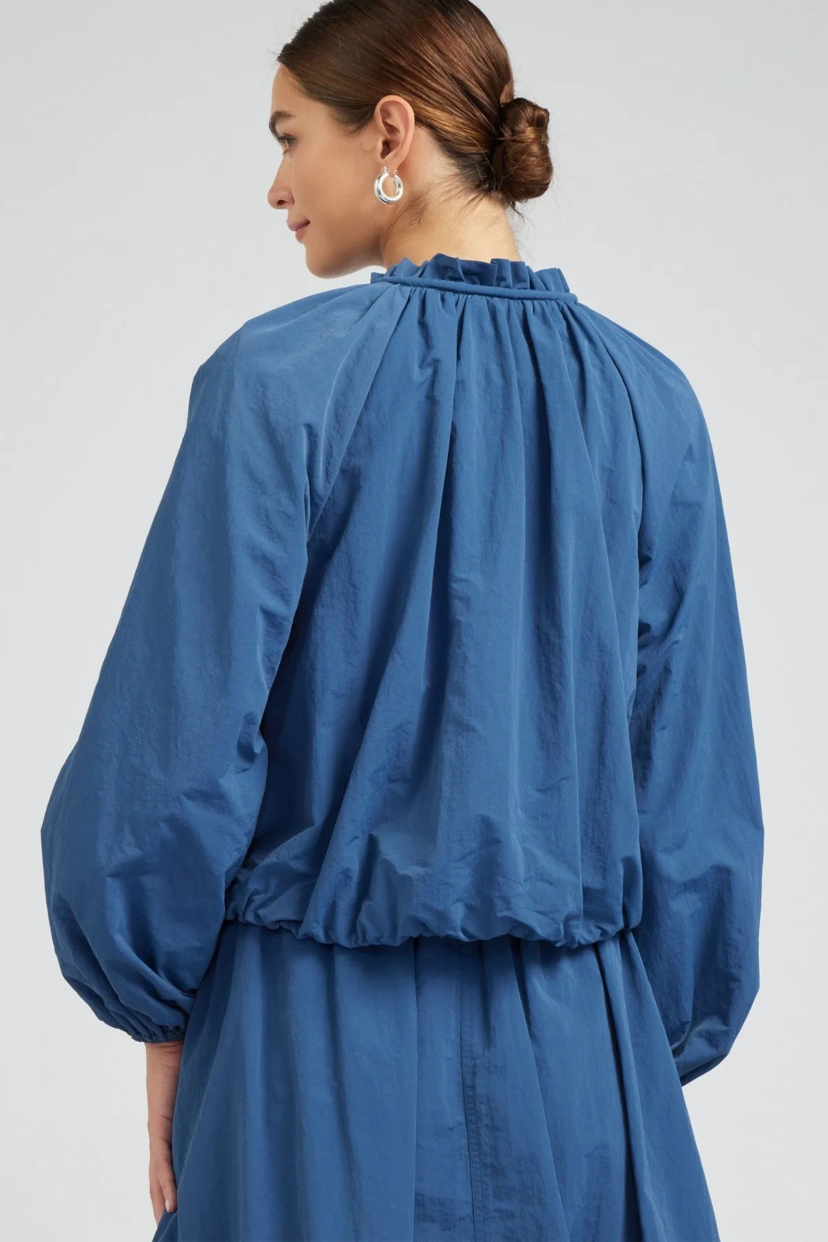 Ruffle Jacket & Bubble Skirt - French Blue