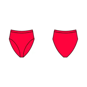 SALE - MNIKKI - MATT LYCRA HIGH WAIST DANCE PANTS - NEON RED