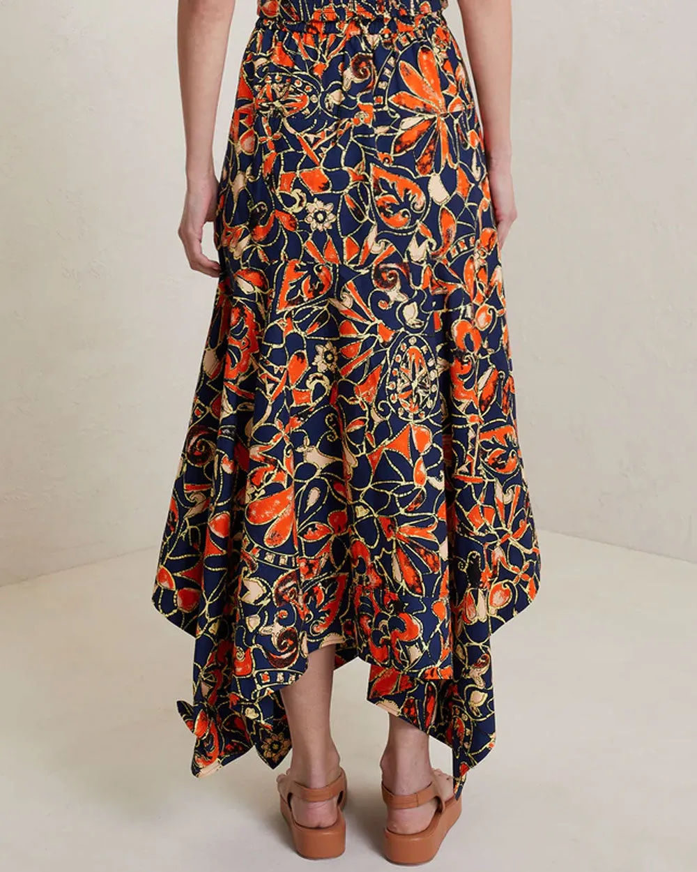 Sea Multi Blanca Midi Skirt