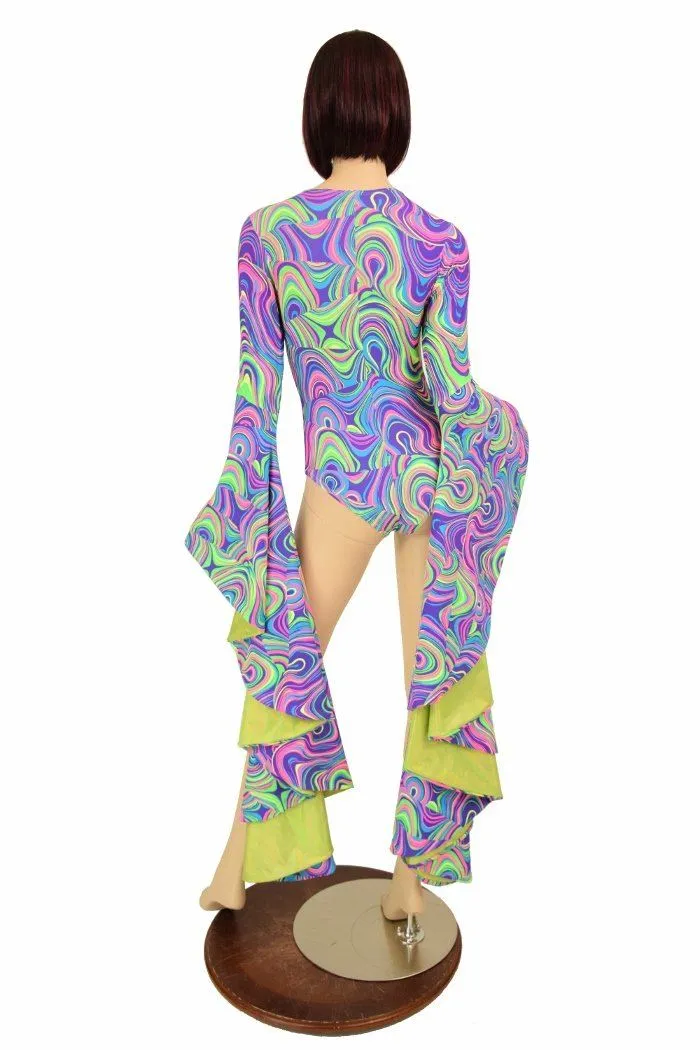 Sorceress Sleeve Lace Up Romper