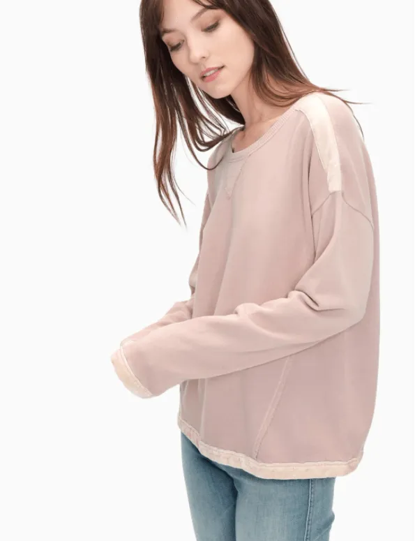 Splendid - VELVET MIXED MEDIA SWEATSHIRT
