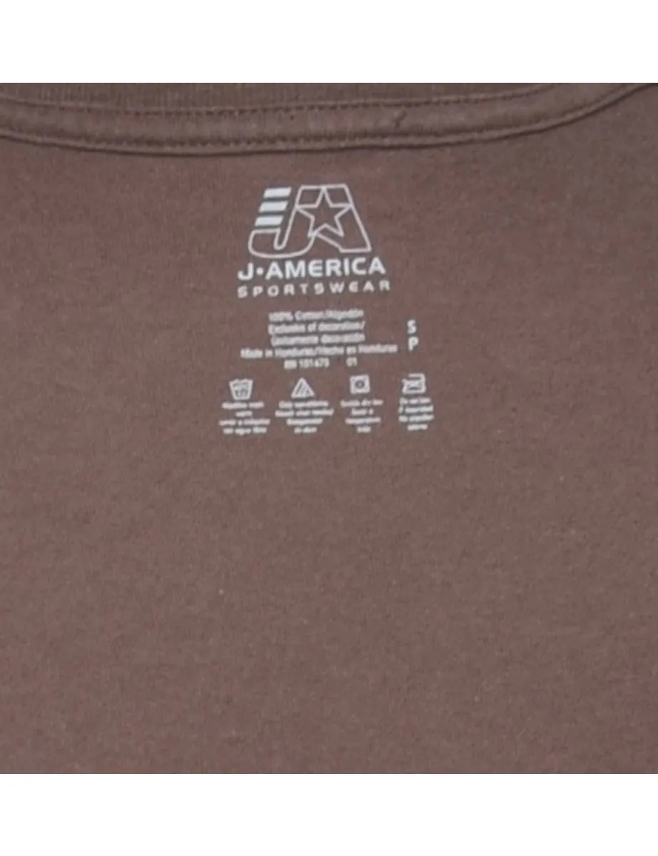SRU Brown & Green Printed T-shirt - S