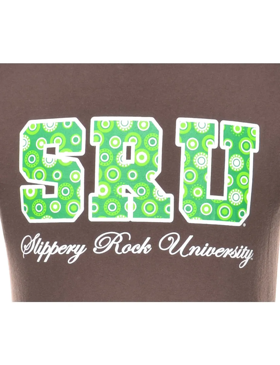 SRU Brown & Green Printed T-shirt - S